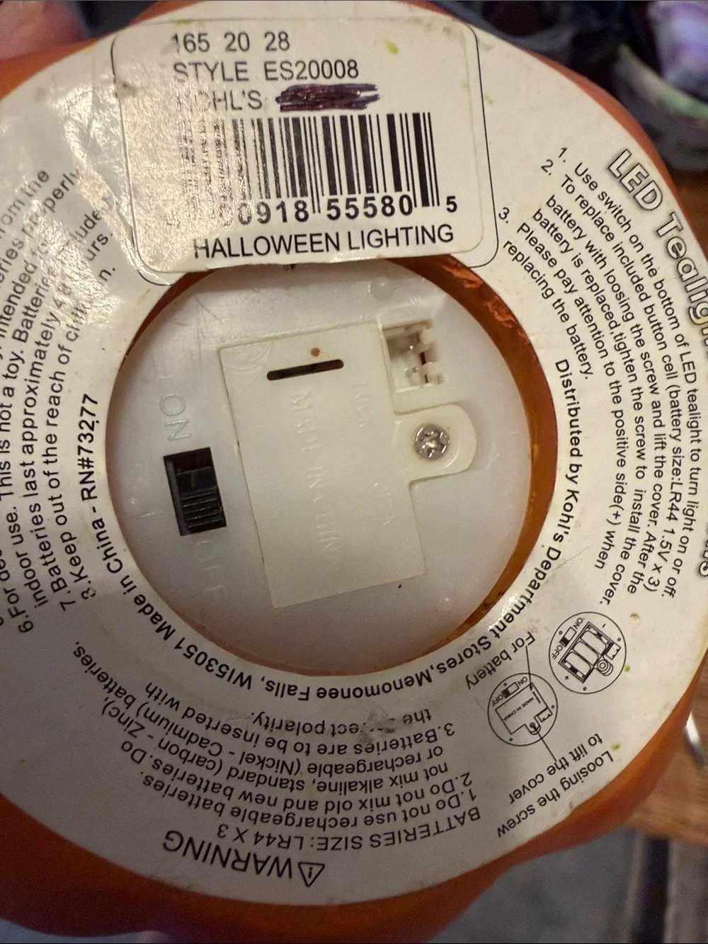 3 Orange Jack-o'-Lantern Pumpkins need LR 44 1.5vx3 batteries like new